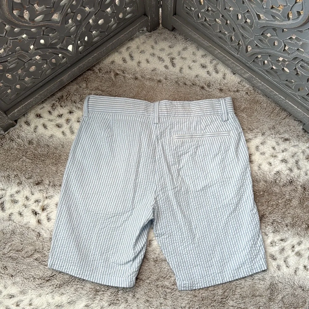 Nordstrom blue white striped shorts boys size 10 preppy academia euro summer